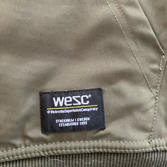 WeSC 90s mike’s utility color block nylon mix hoodie, unisex men’s L women’s XL - Picture 5 of 10